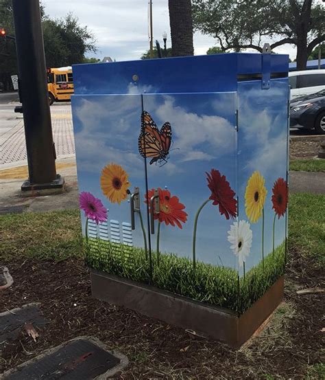 hollywood florida photo covered electrical boxes|traffic light box wraps.